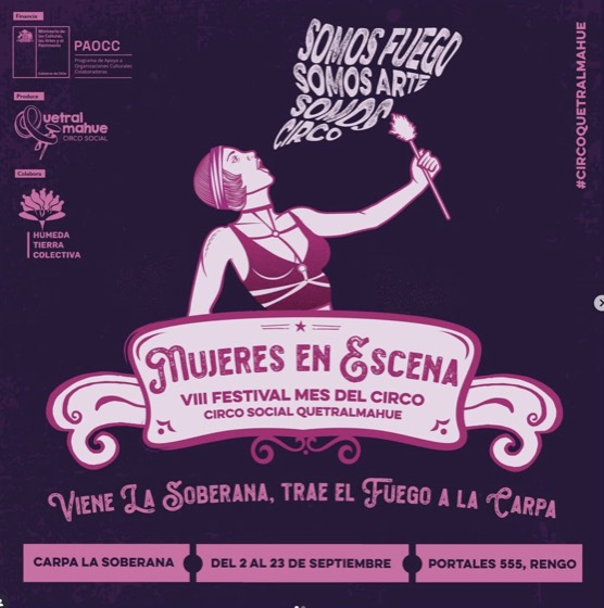 Afiche de la 8ª edición, 2023: «Mujeres en escena».
